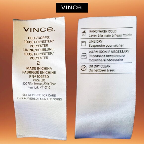 VINCE. NEW Mixed Dots Chiffon Overlay Midi Skirt S - Picture 11 of 12